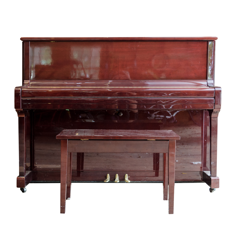 Boston UP-118E Piano Designed by Steinway & Sons with Bench