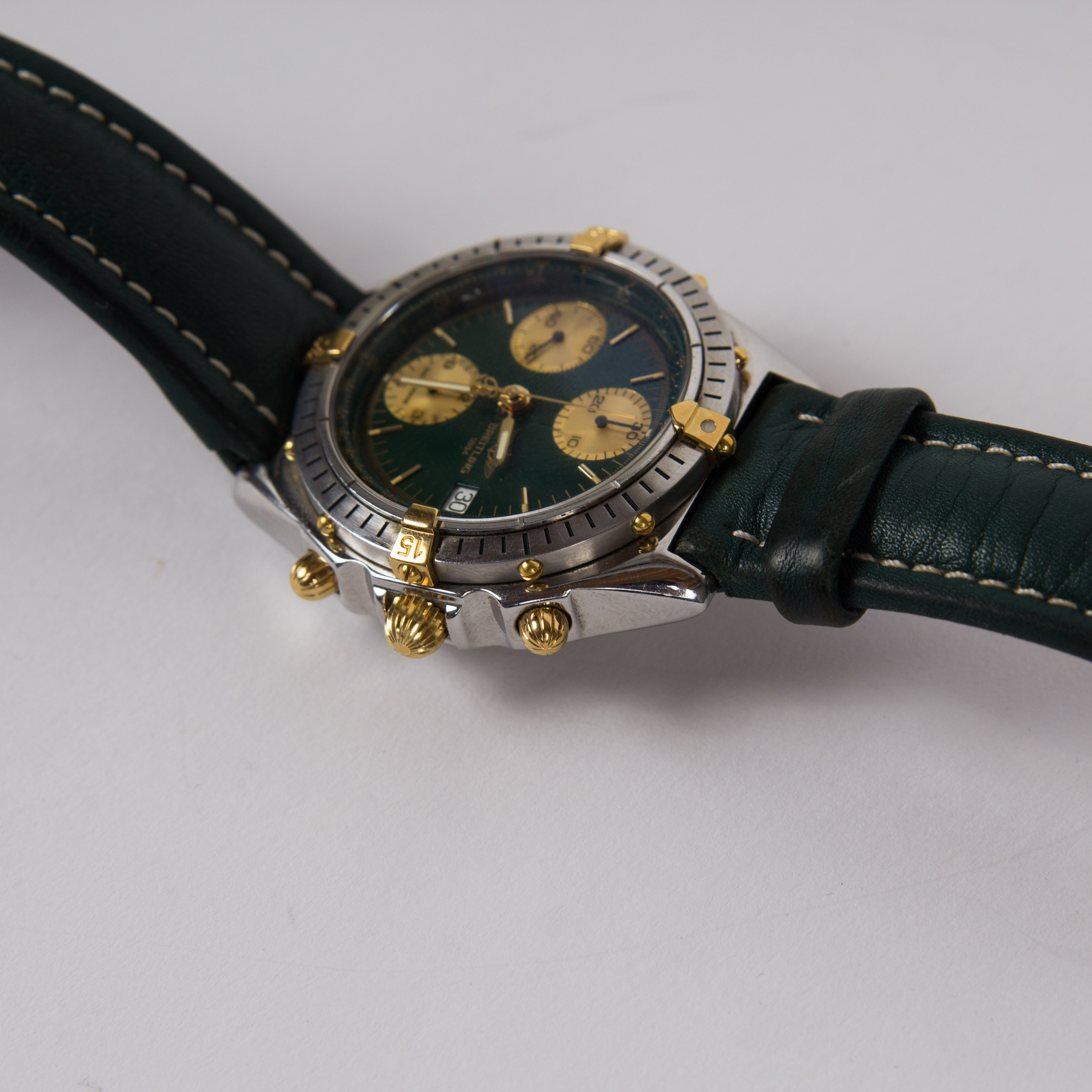 Breitling Chronomat Stainless Steel Watch with 18K Gold Accenting