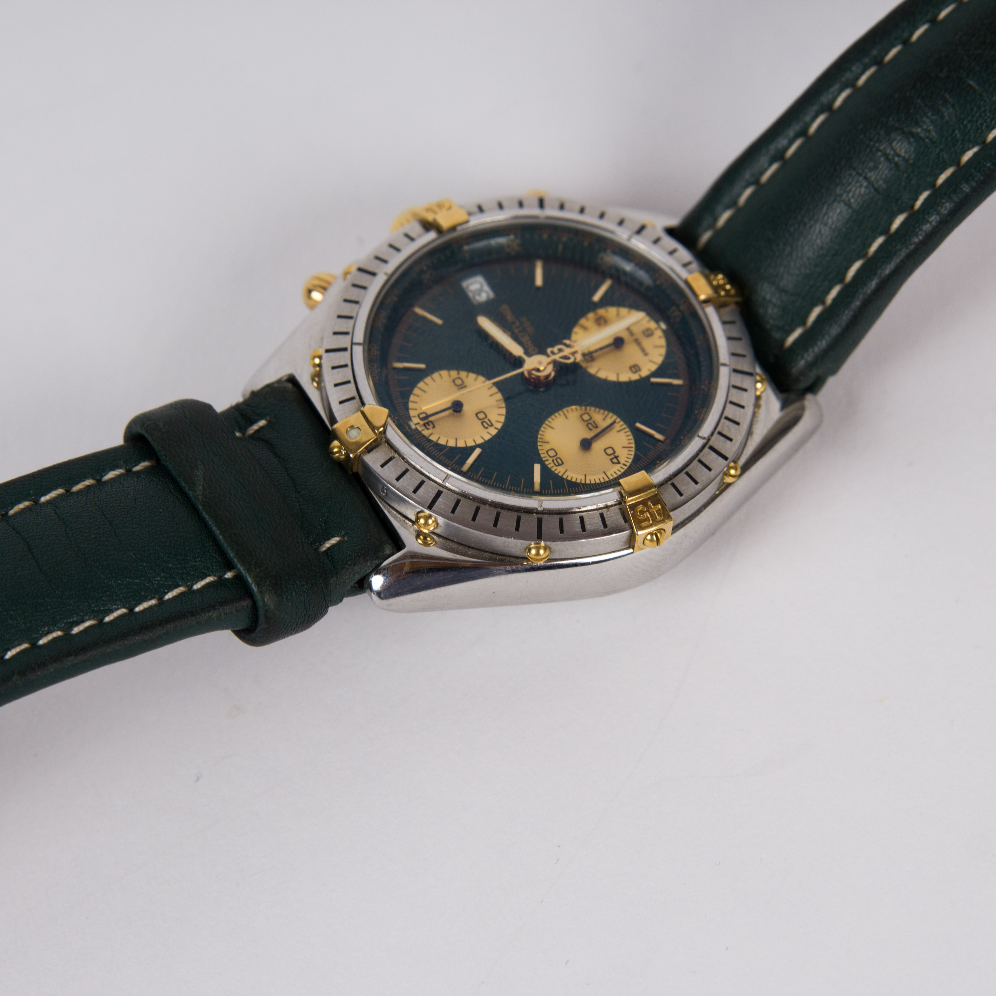 Breitling Chronomat Stainless Steel Watch with 18K Gold Accenting