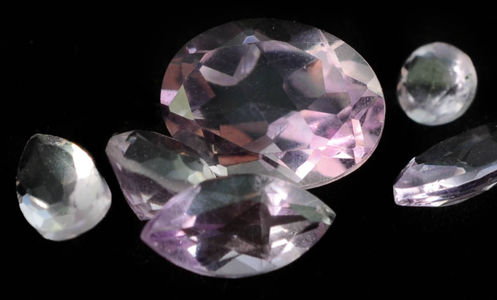 Group of Loose 6.08 CTW Amethyst Gemstones
