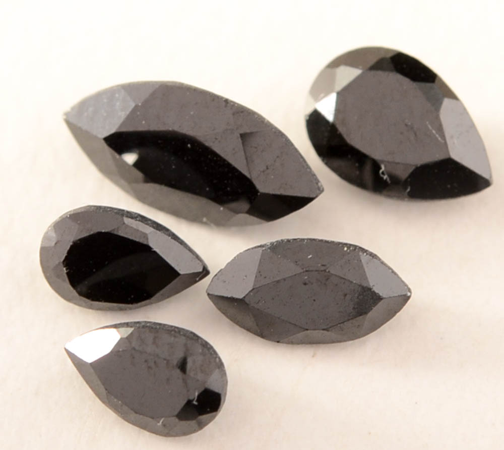Group of Loose 3.58 CTW Black Cubic Zirconium Gemstones