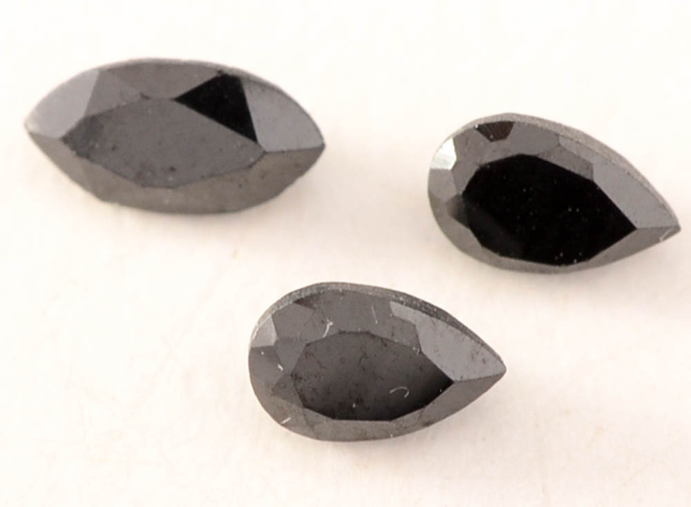 Group of Loose 3.58 CTW Black Cubic Zirconium Gemstones