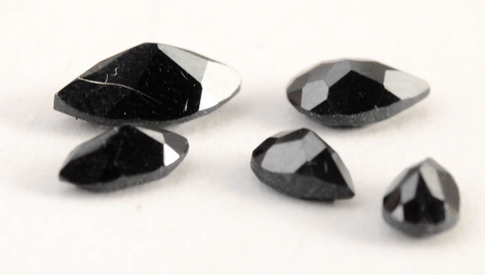 Group of Loose 3.58 CTW Black Cubic Zirconium Gemstones