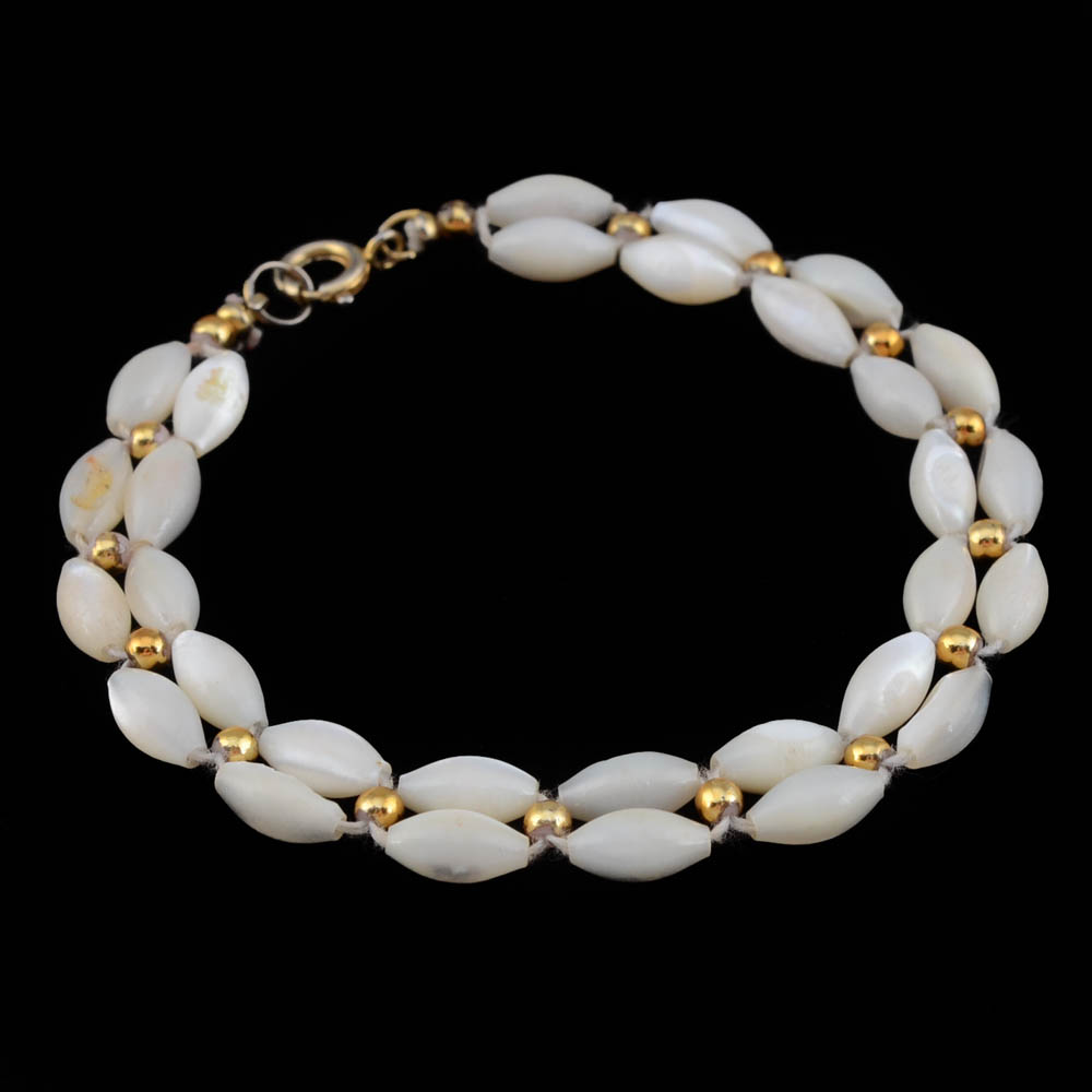 Mother Of Pearl Beaded Bracelet