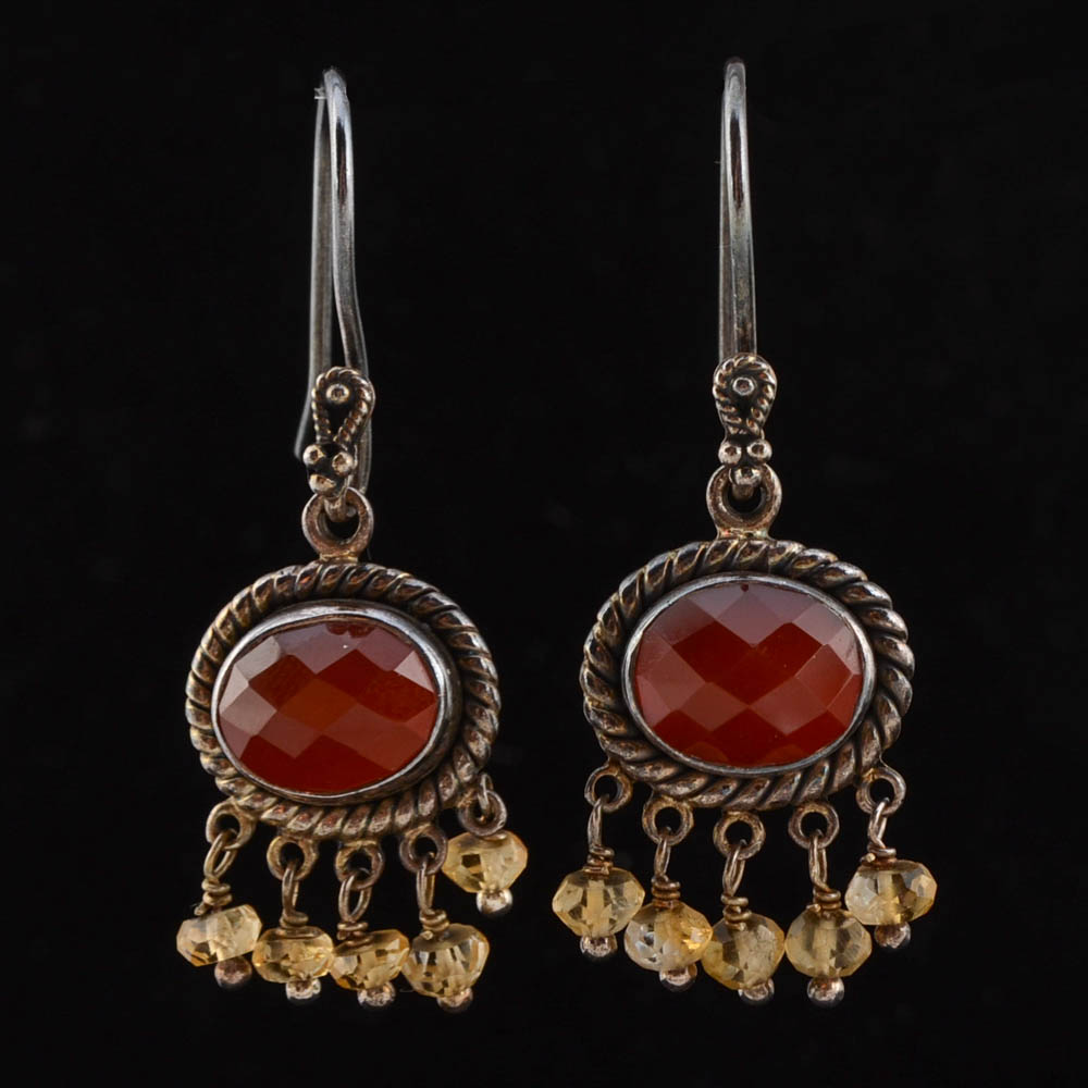 Sterling Silver Pierced Dangle Earrings