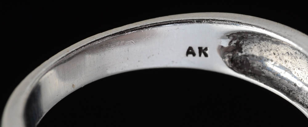 Sterling Silver and Diamond Link Ring