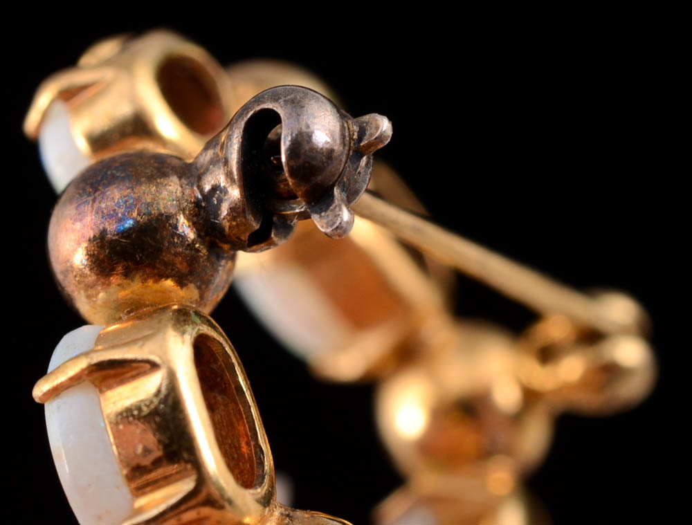 Gold Filled Opal Brooch