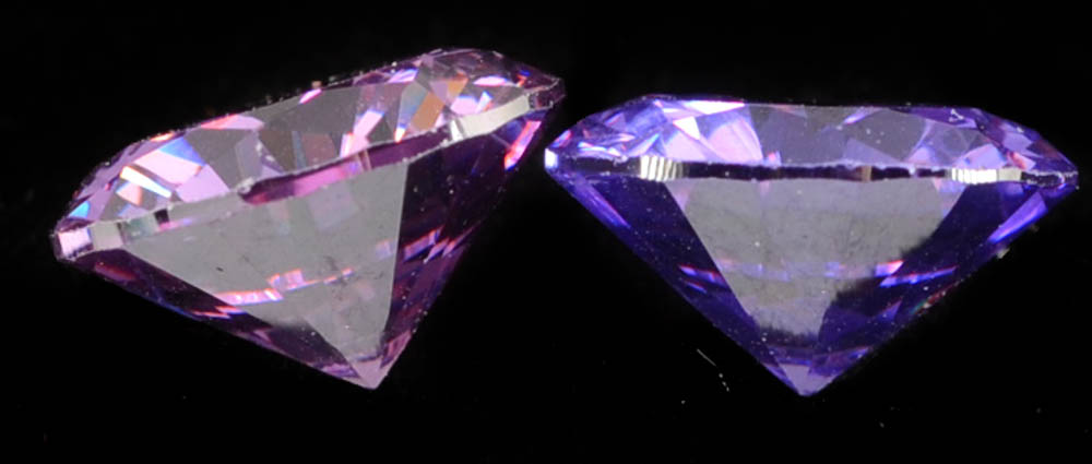 Two Loose Purple Cubic Zirconium Stones