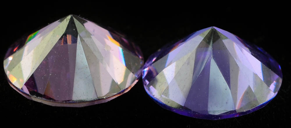 Two Loose Purple Cubic Zirconium Stones