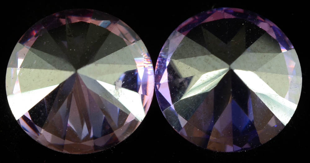 Two Loose Purple Cubic Zirconium Stones