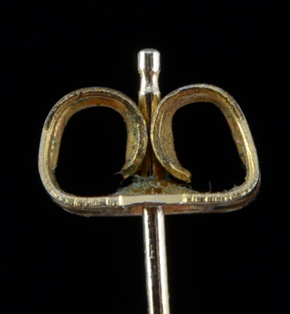 Single 14K Yellow Gold Diamond Stud Earring