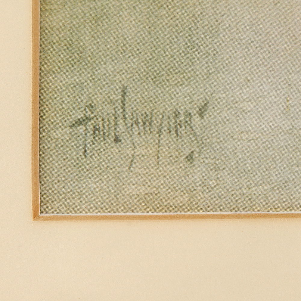 Framed Paul Sawyier Print "River Friends"