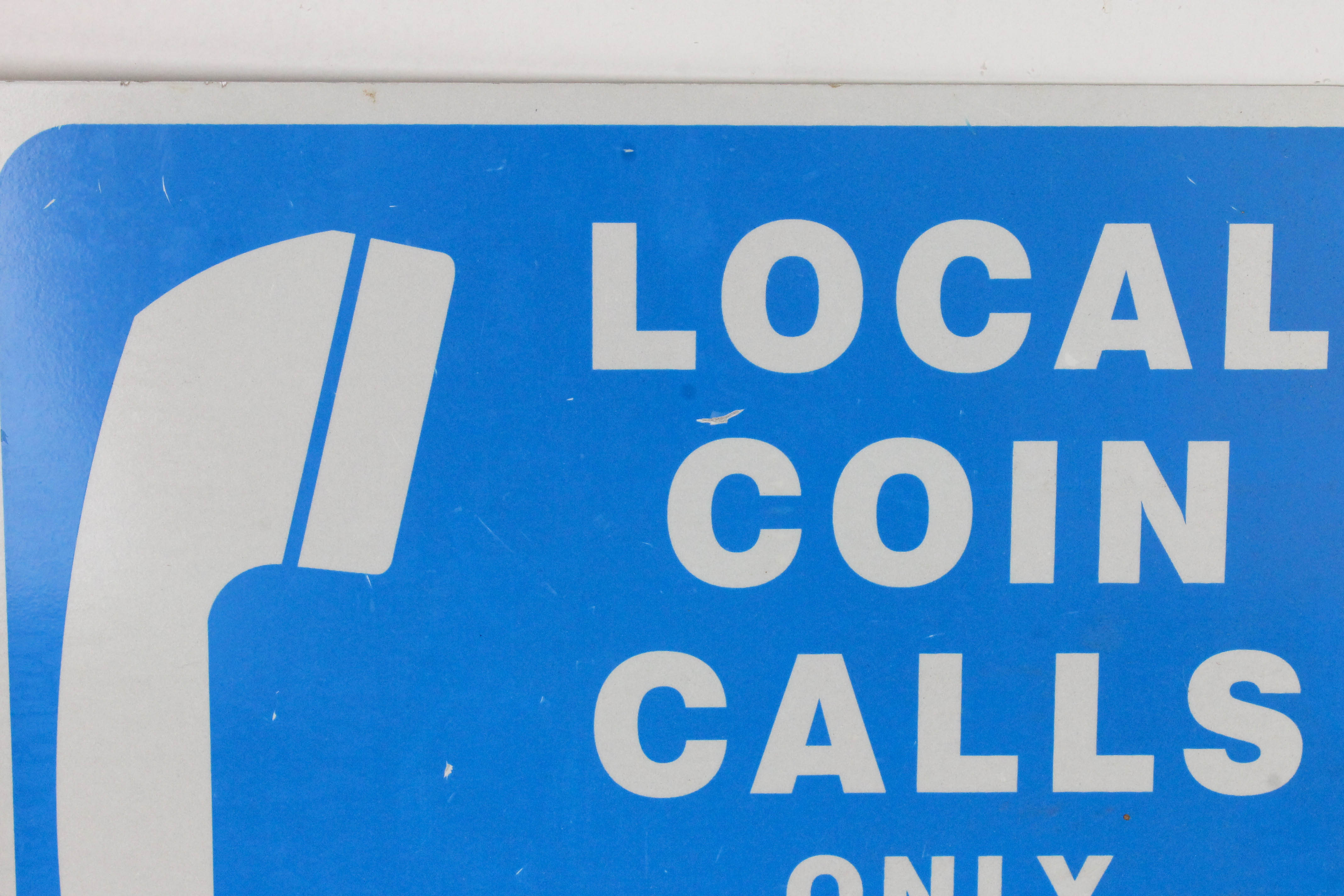 Aluminum Pay Phone Sign