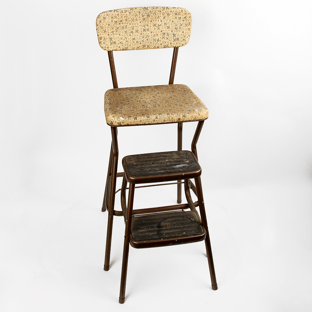 Vintage Vinyl Kitchen Stool