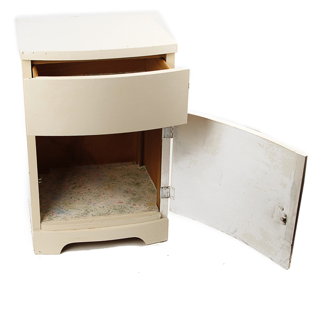 Vintage White Nightstand
