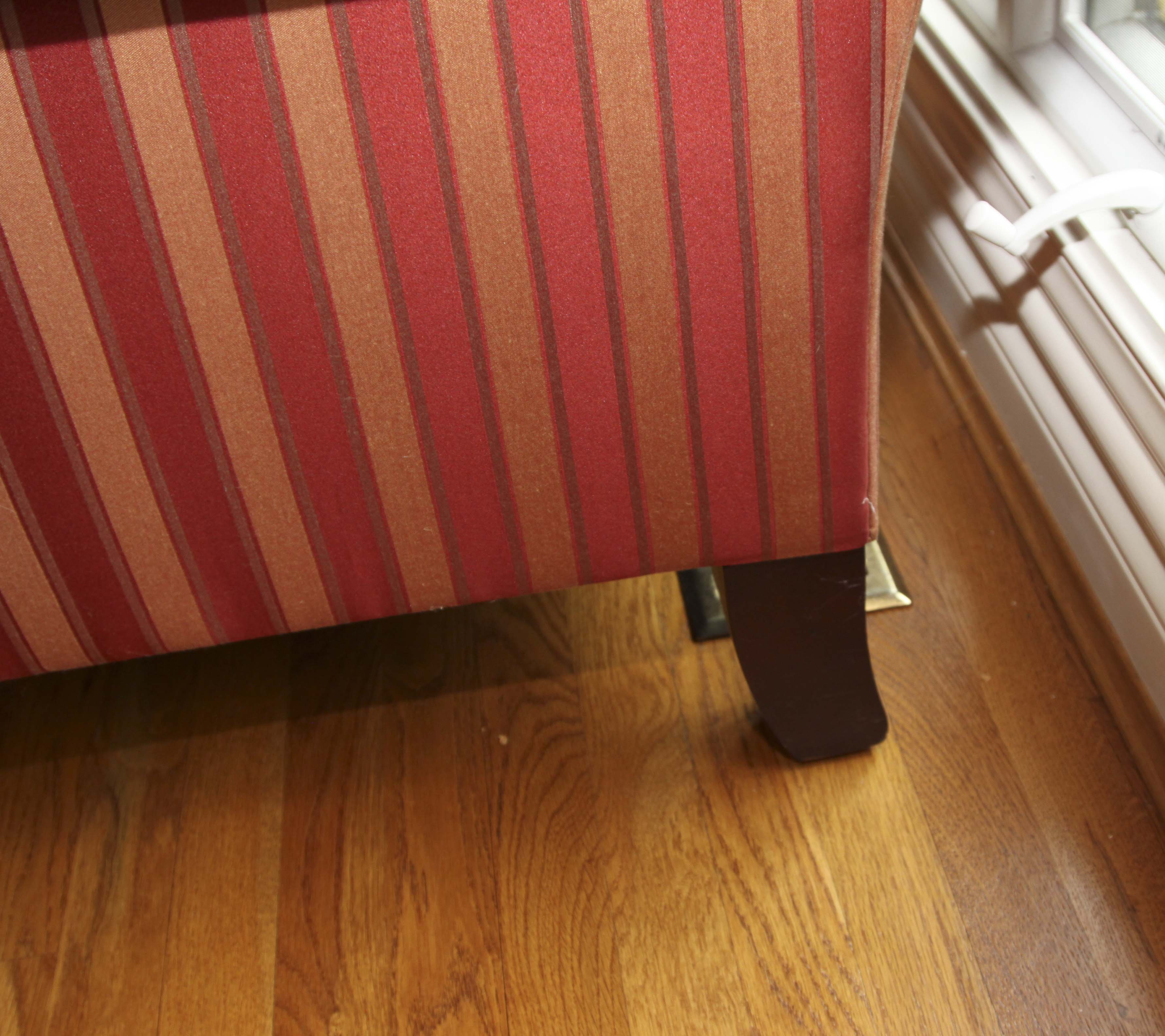 Henredon Red and Gold Striped Armchair