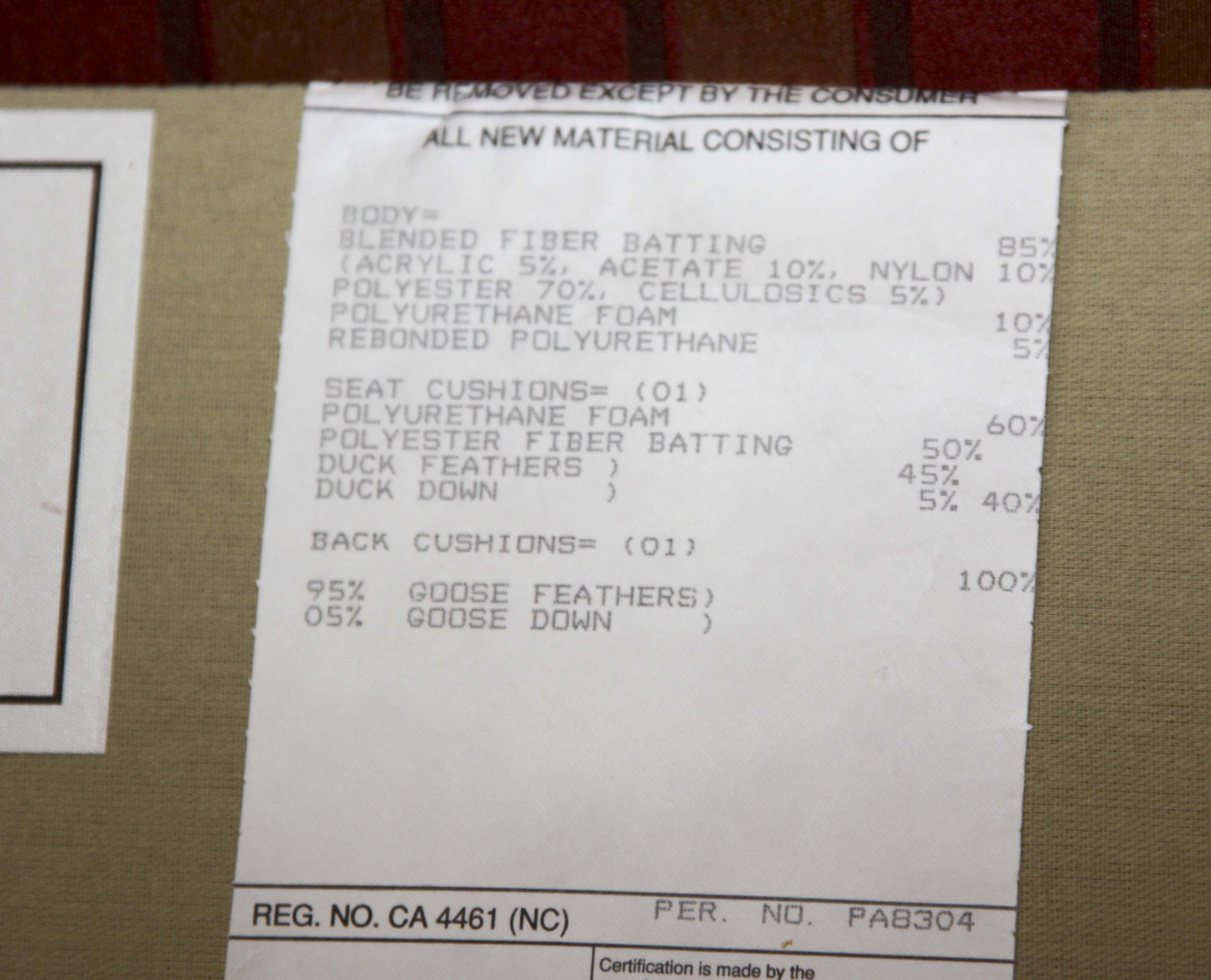 Henredon Red and Gold Striped Armchair