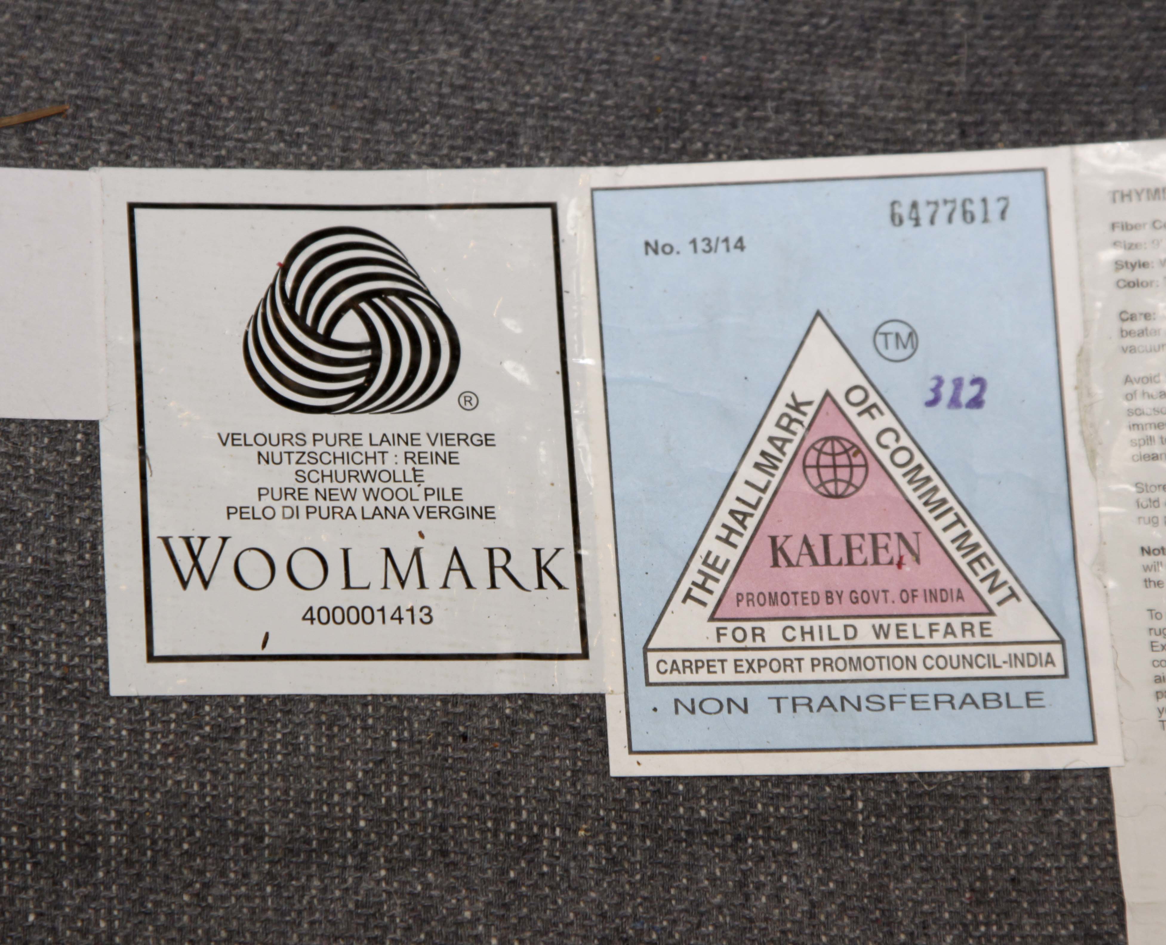 Large Tufted "Thyme Persian" Area Rug by Pottery Barn