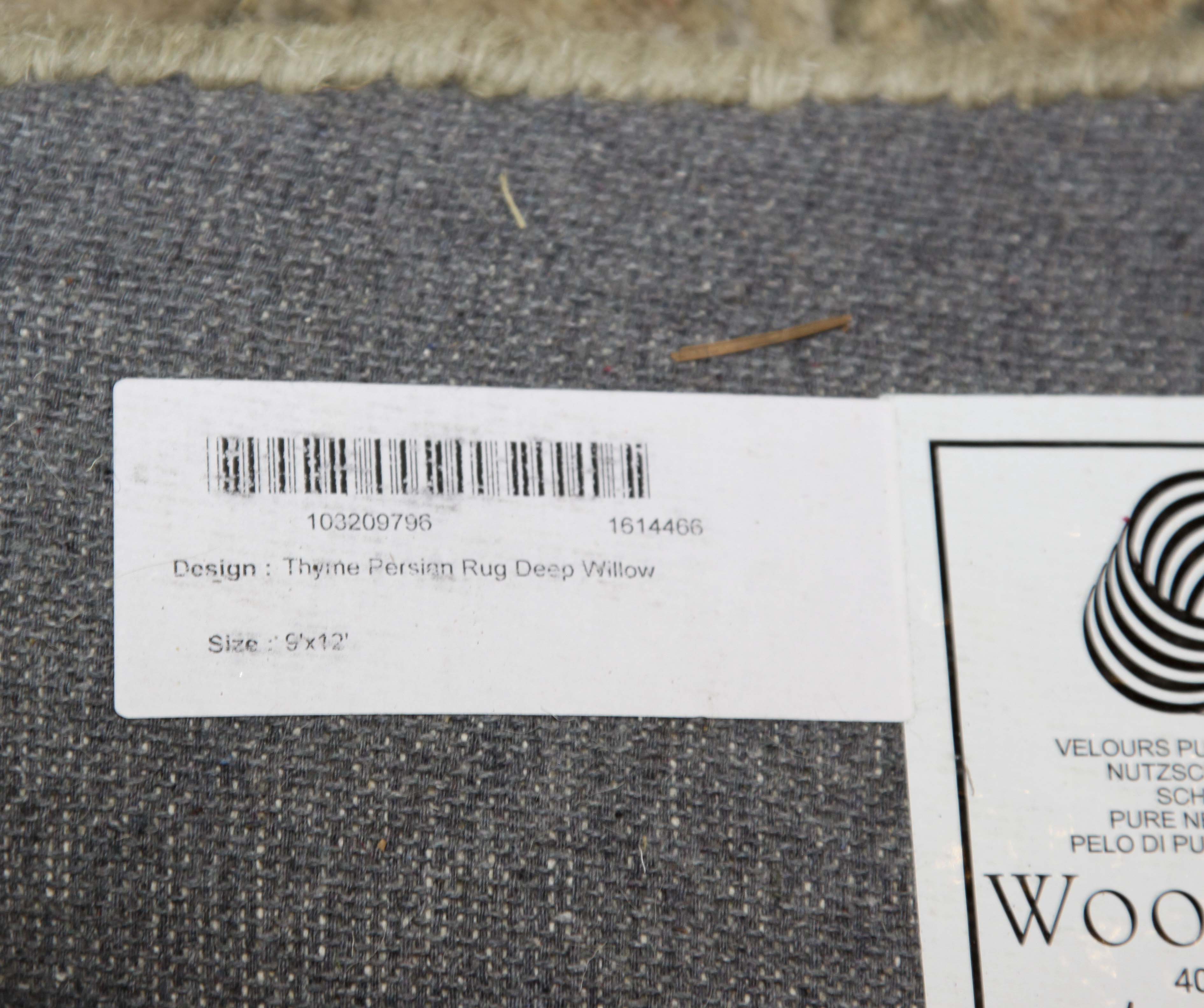 Large Tufted "Thyme Persian" Area Rug by Pottery Barn