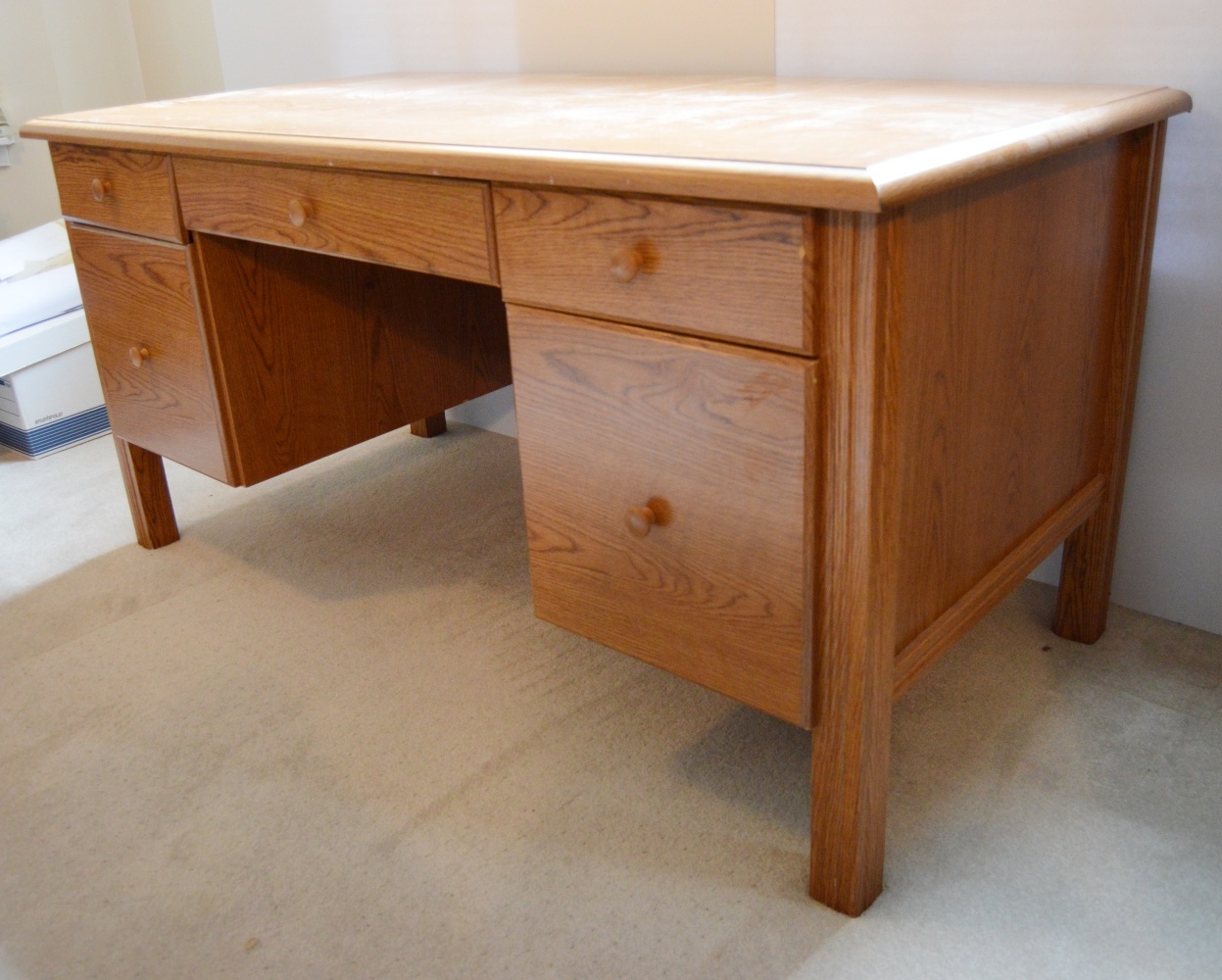 Contemporary Light Oak Desk