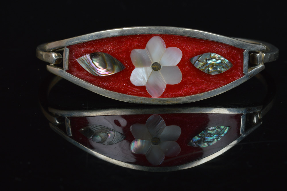 Mexican Silver Bracelet and Earrings