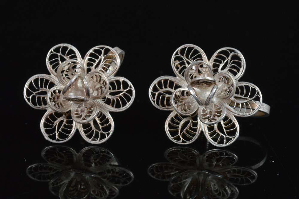 Mexican Silver Bracelet and Earrings