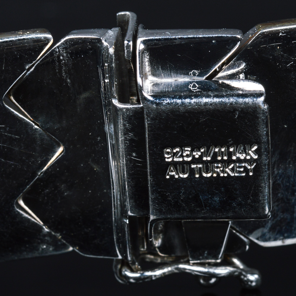 Sterling Silver Bracelet with 14K Gold Plating