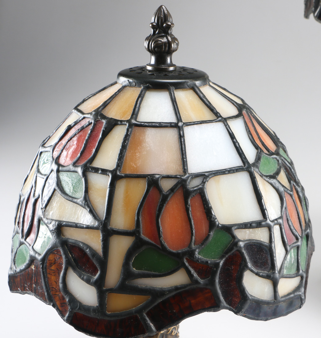 Pair Of Tiffany Style Desk Lamps