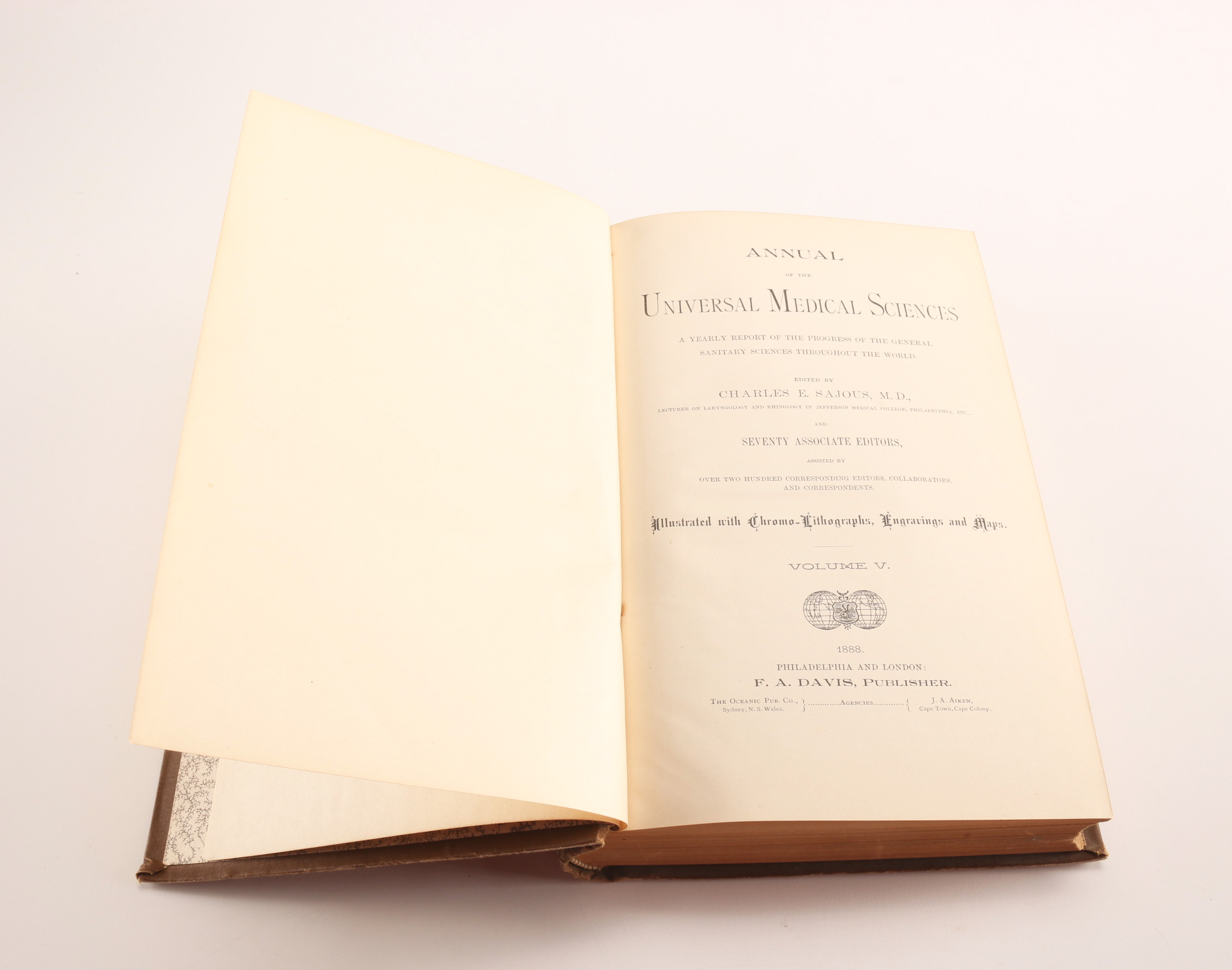 1888 Medical Science Books Volume One Through Five