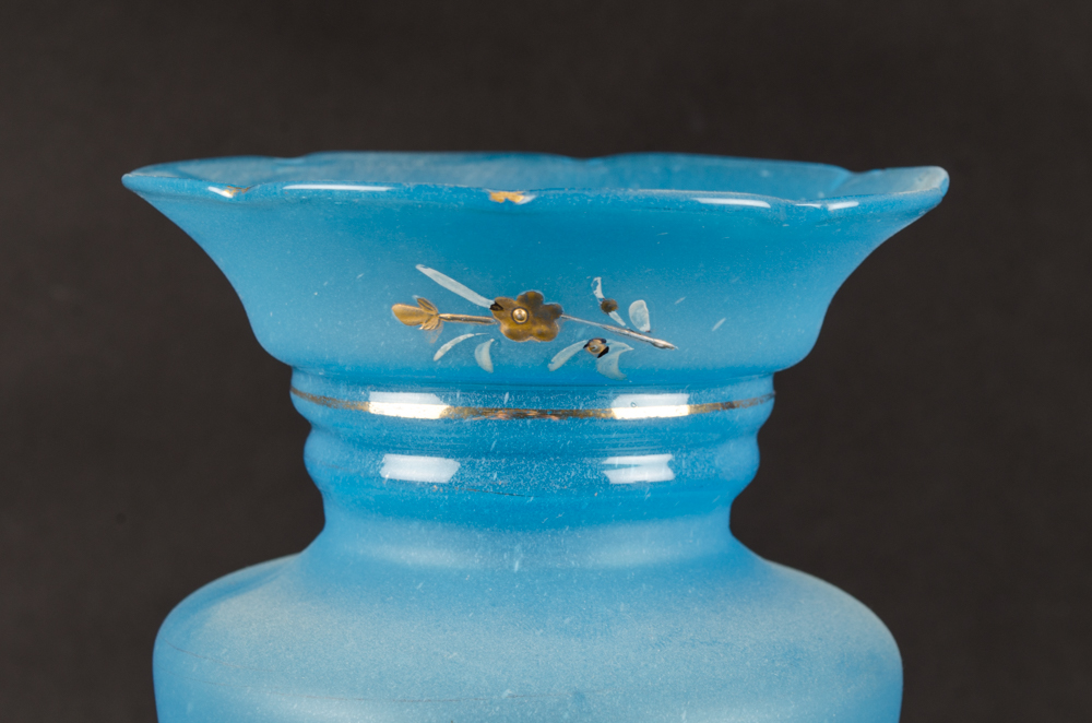 Antique Painted Bristol Vases