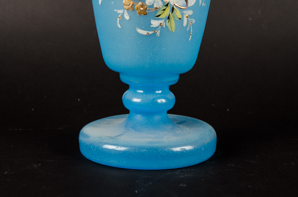 Antique Painted Bristol Vases