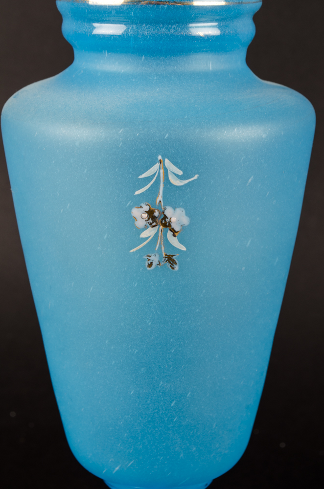 Antique Painted Bristol Vases