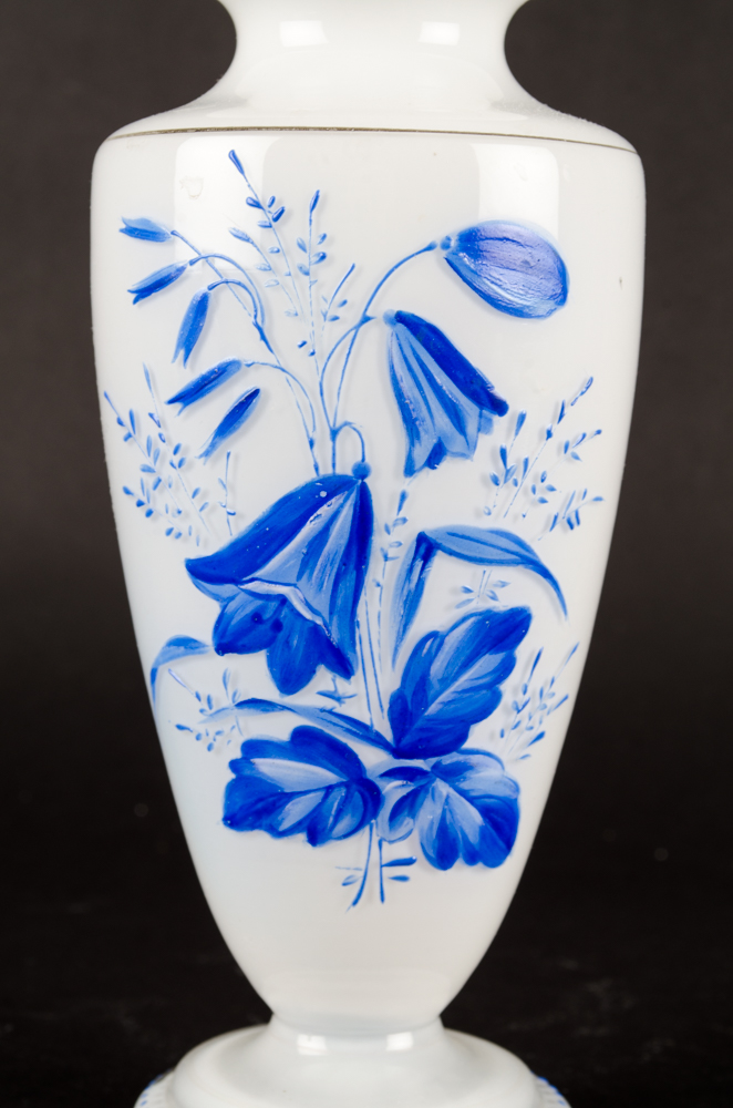 Antique Painted Bristol Vases