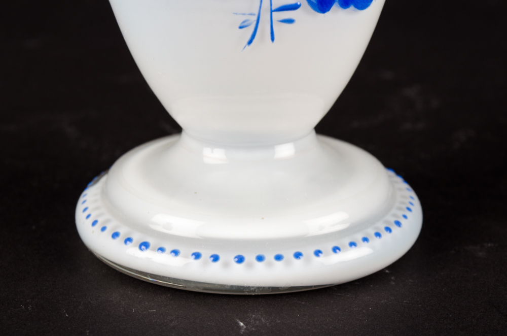 Antique Painted Bristol Vases