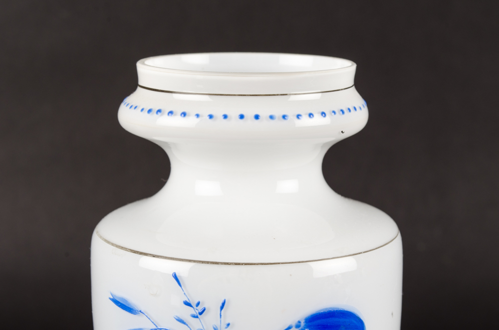 Antique Painted Bristol Vases