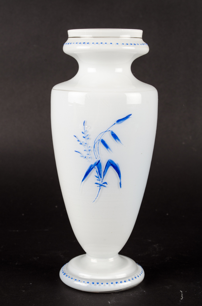 Antique Painted Bristol Vases