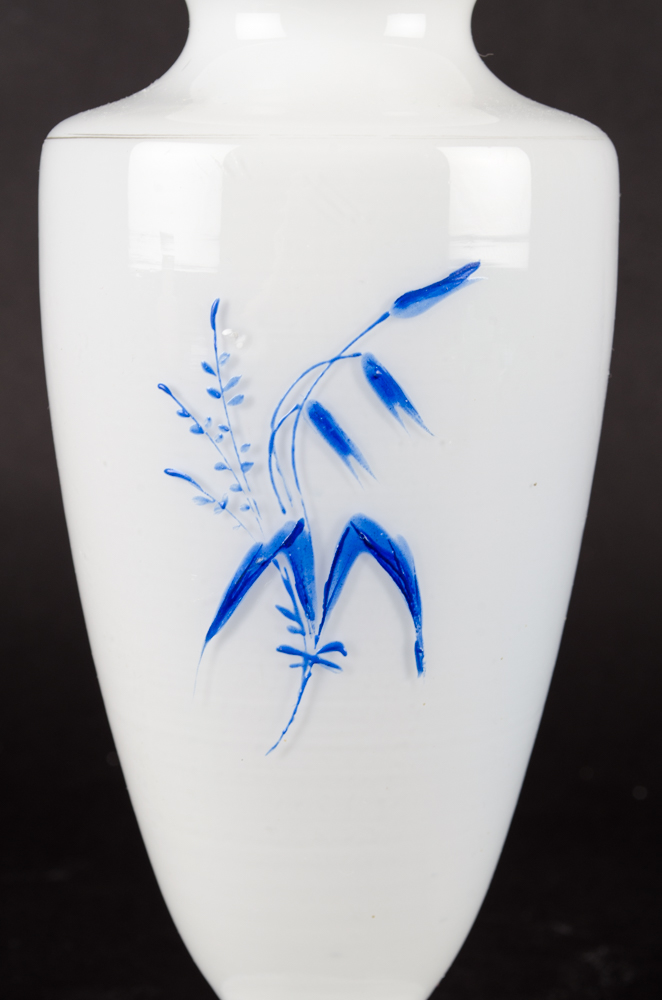 Antique Painted Bristol Vases