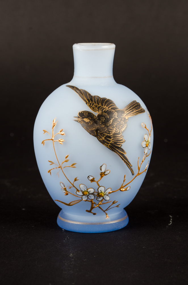 Antique Painted Bristol Vases