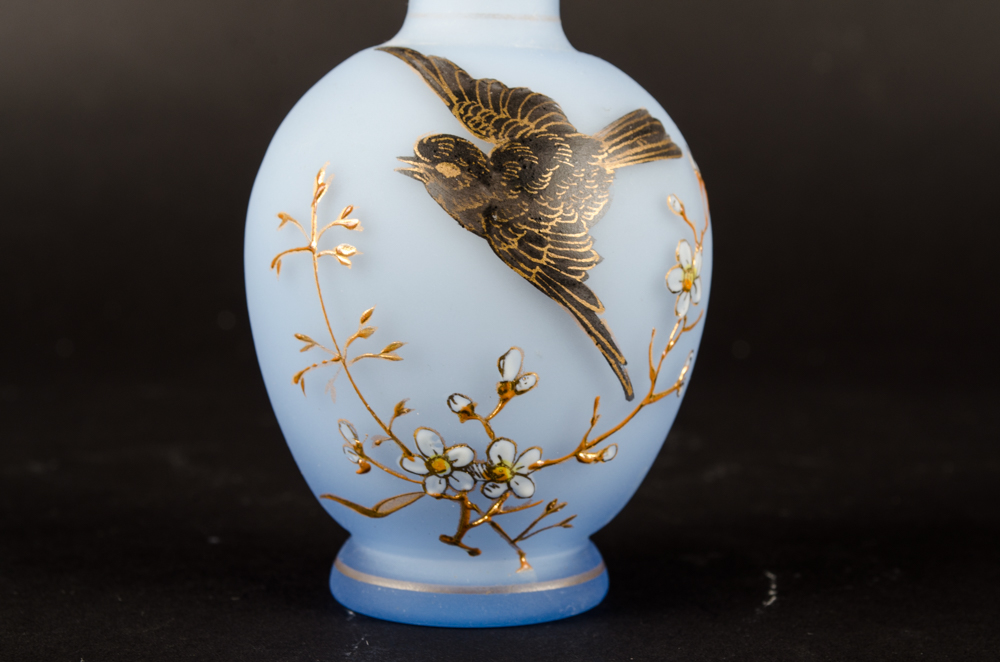 Antique Painted Bristol Vases