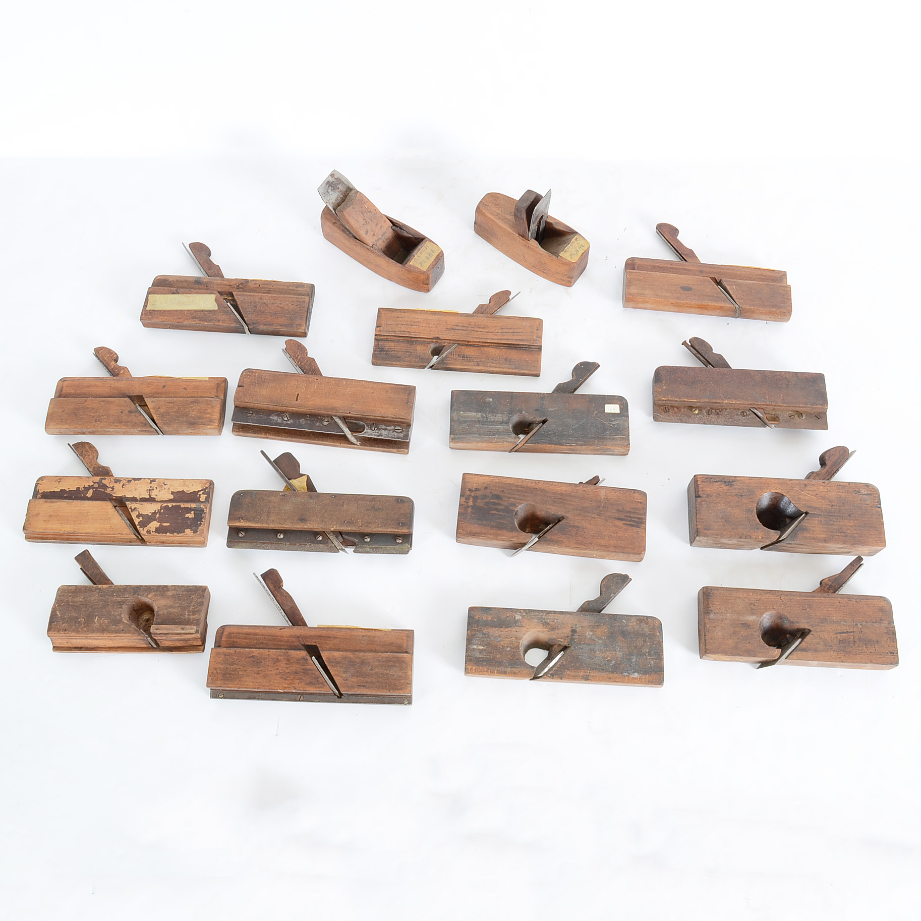 Group of Antique Wooden Carpenter Planes