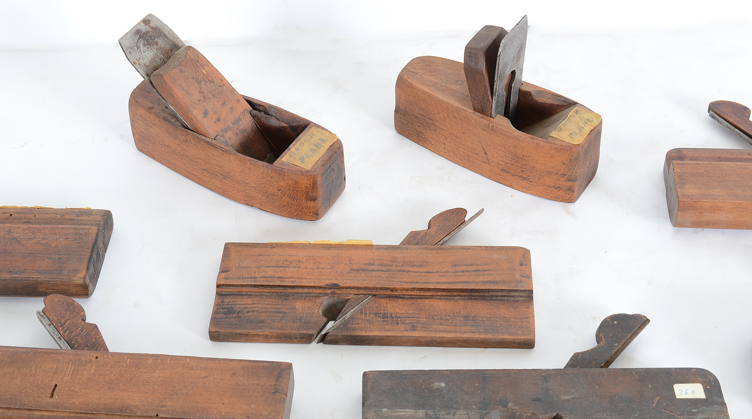 Group of Antique Wooden Carpenter Planes