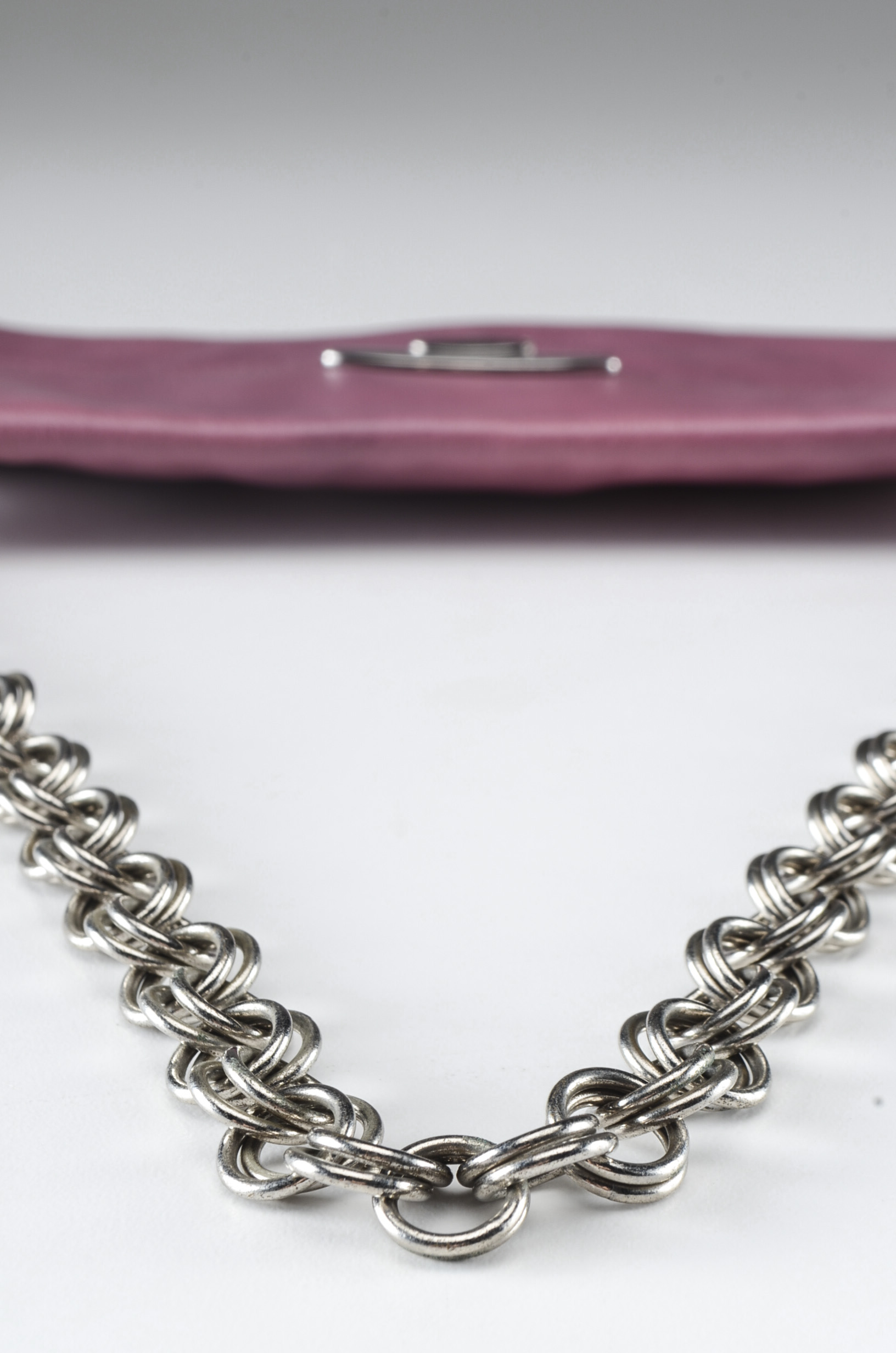 Prada Mauve Pebbled Leather Handbag