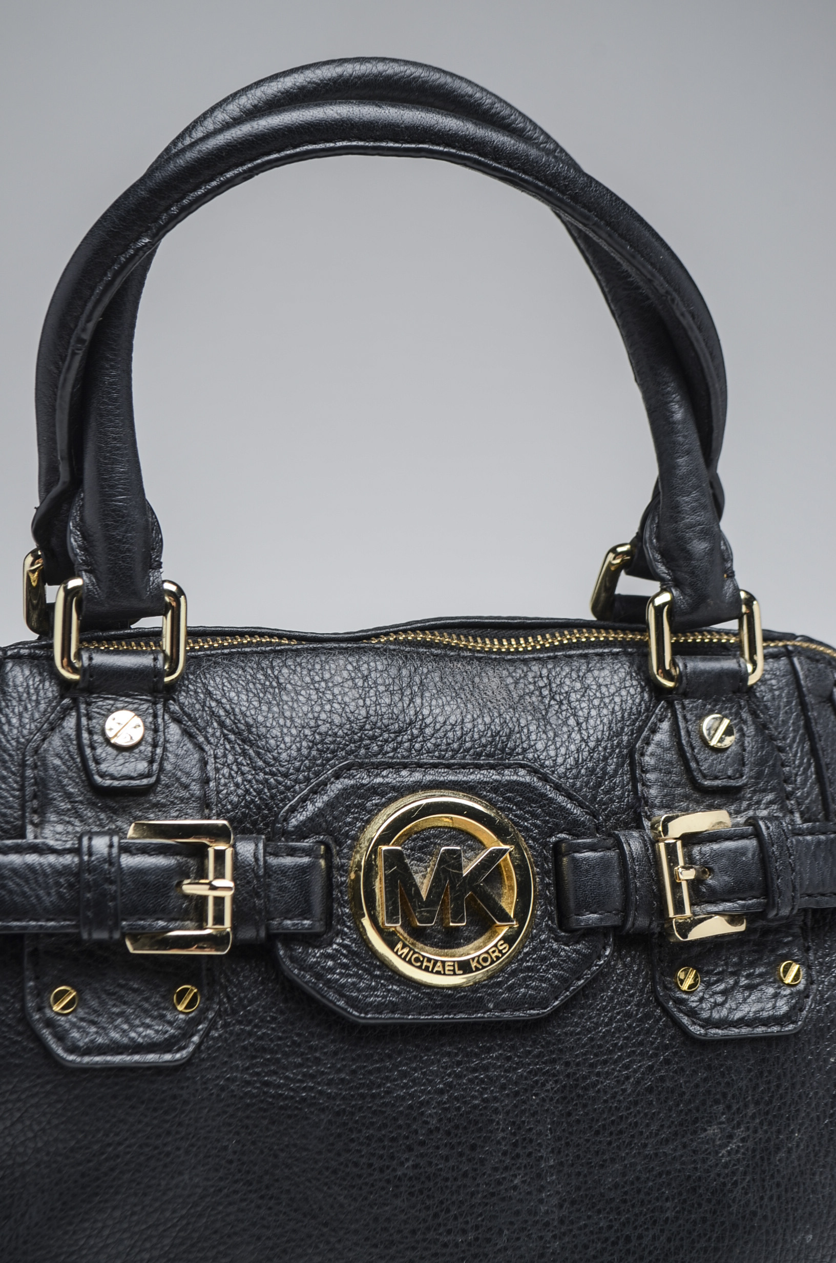 Michael Kors Pebbled Black Leather Handbag
