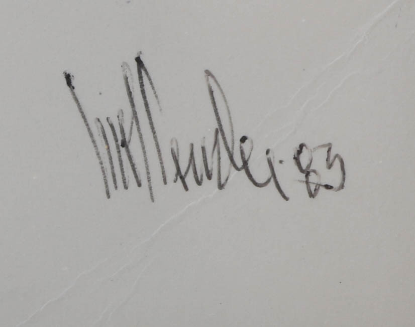 Signed Gino Hollander Painting of Two Figures