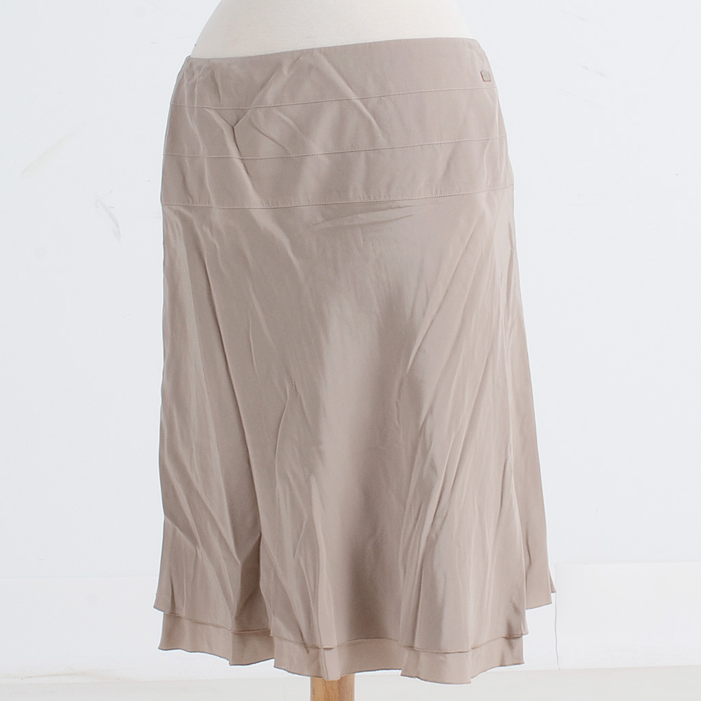 Chanel Grey Silk Skirt