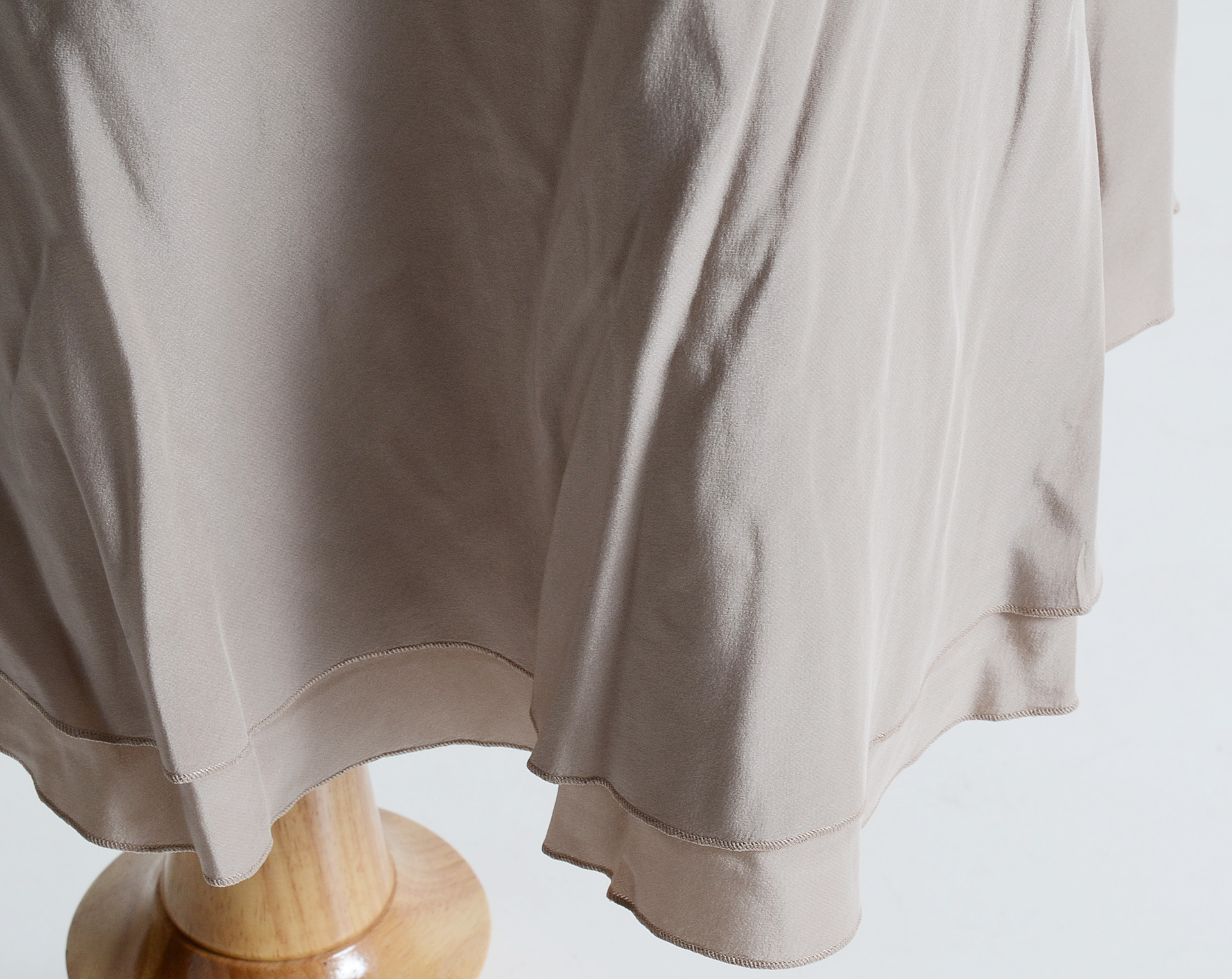 Chanel Grey Silk Skirt