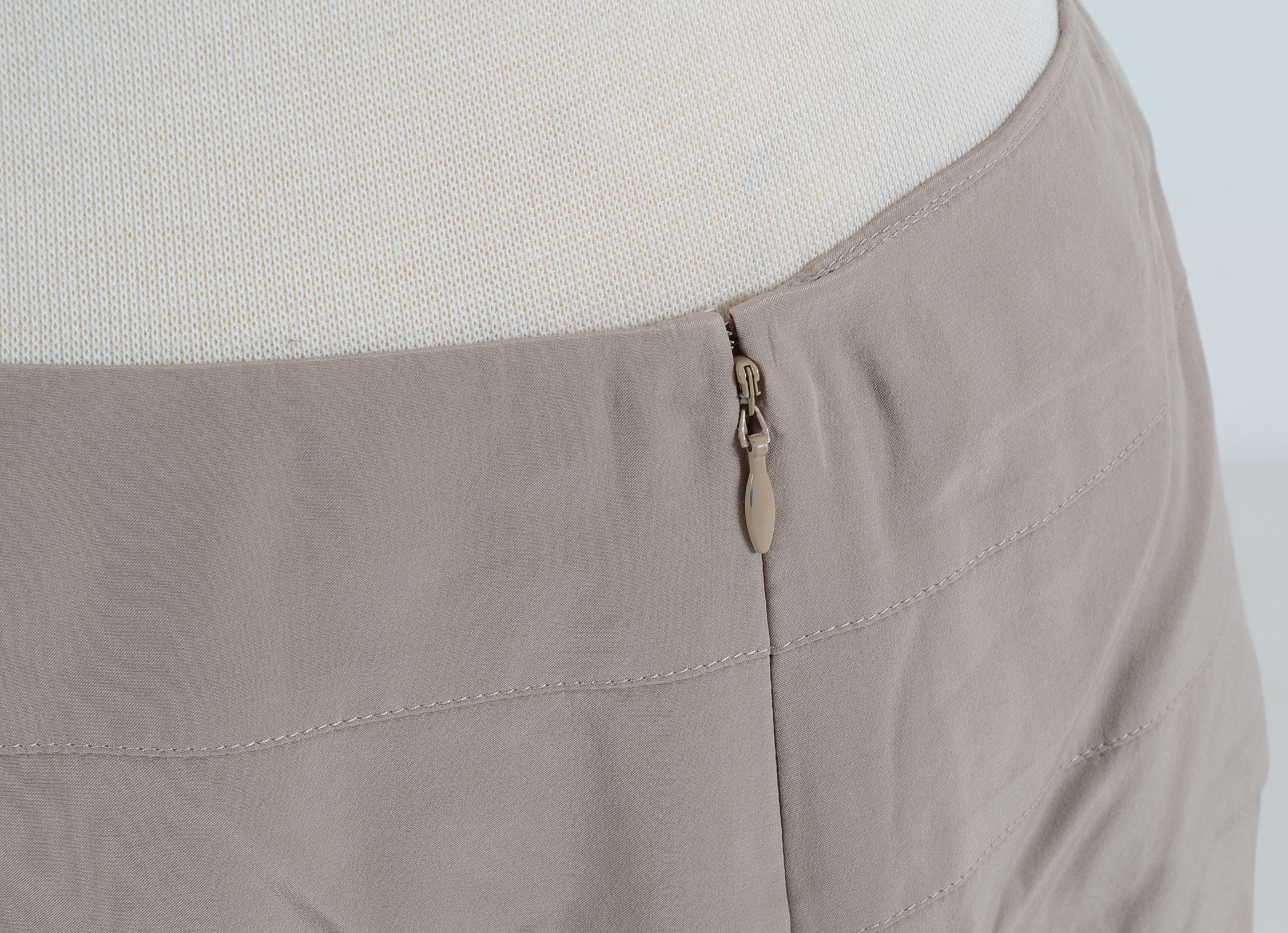 Chanel Grey Silk Skirt