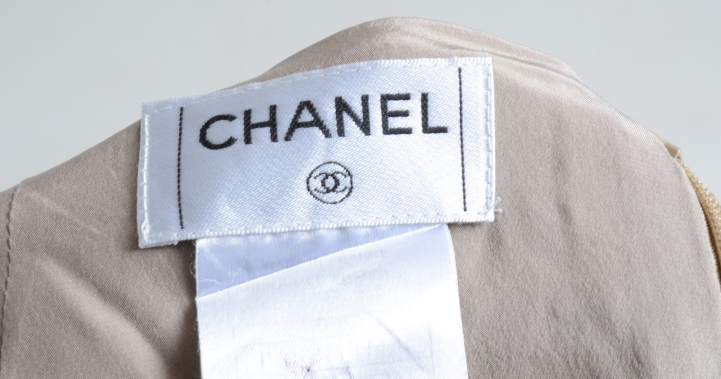 Chanel Grey Silk Skirt