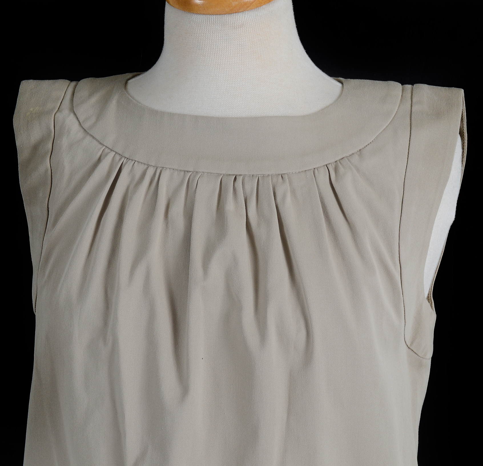 Dolce & Gabbana Cotton Khaki Shift Dress