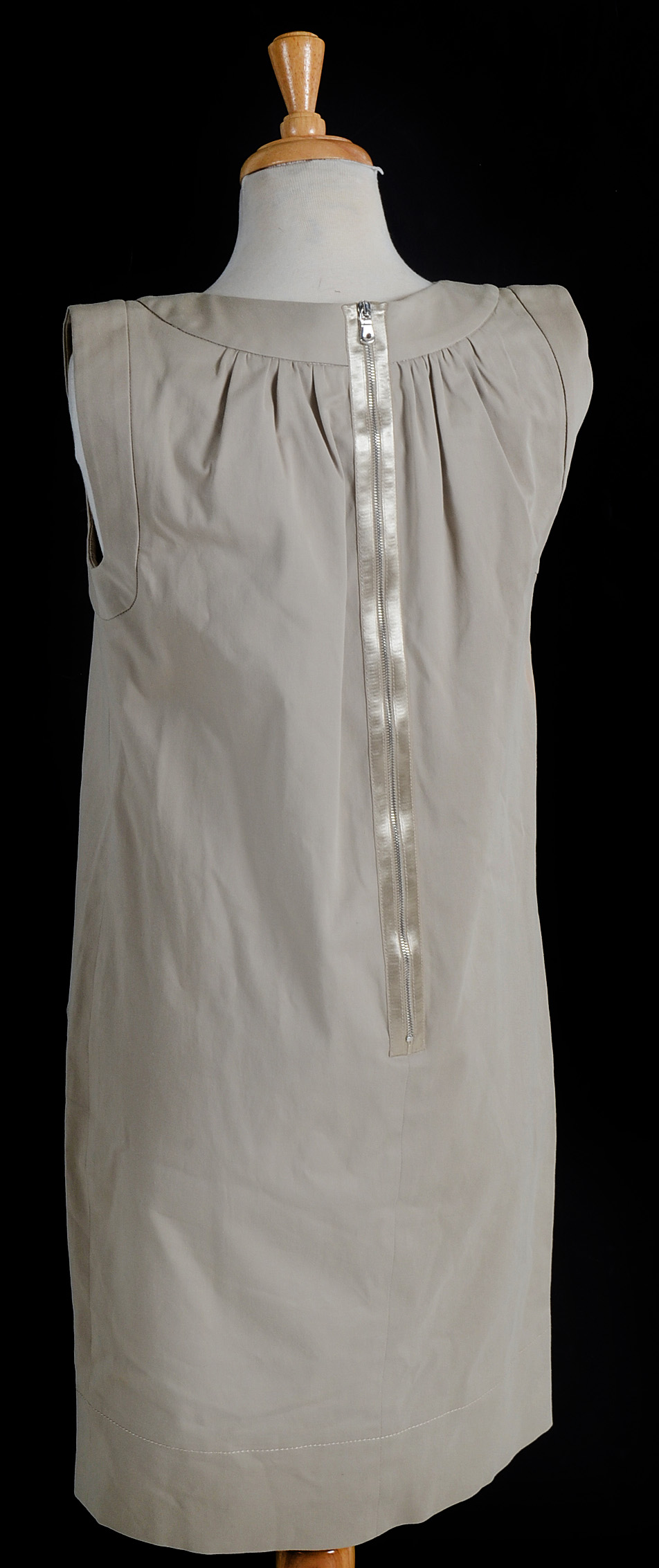 Dolce & Gabbana Cotton Khaki Shift Dress